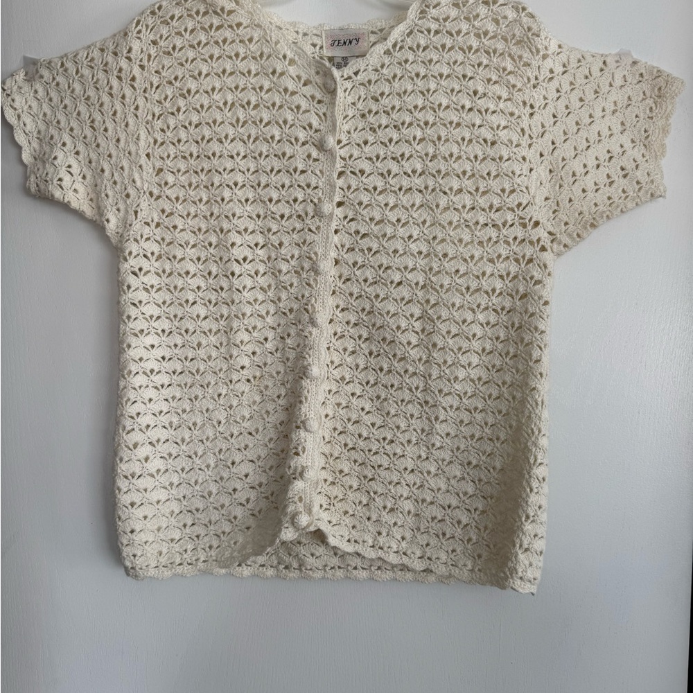 Zara Kids Cream Crochet Top